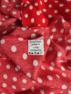 Платье SamIrini в горошек, визуально на 44 размер