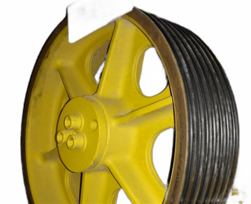 Канатоведущий шкив D450х7х10 мм, ширина 130 мм, RA=18 мм ThyssenKrupp (лебедка TW63)