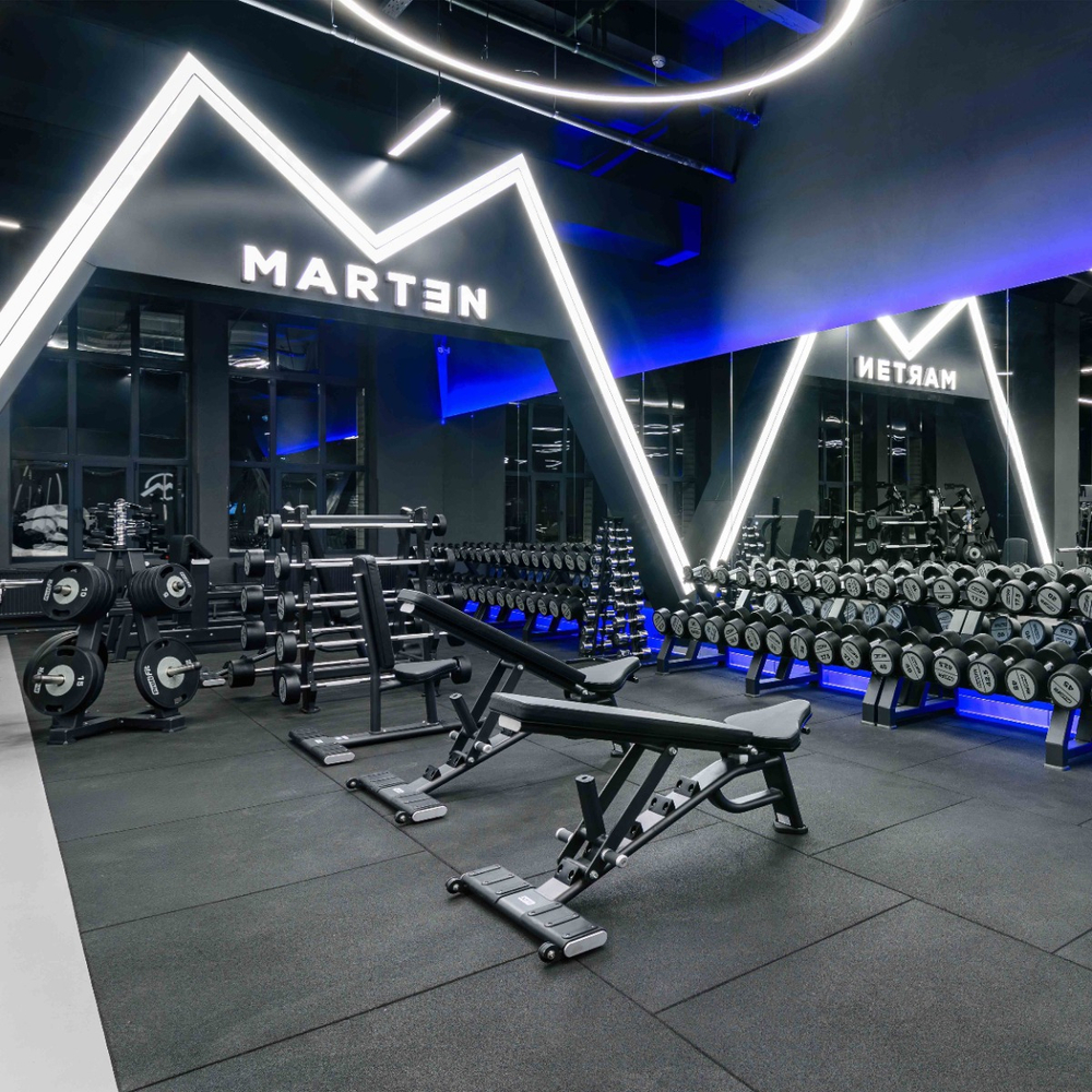 Набор прямых полиуретановых штанг (шаг 5 кг, 5 шт) PROFI-FIT 10-30 кг