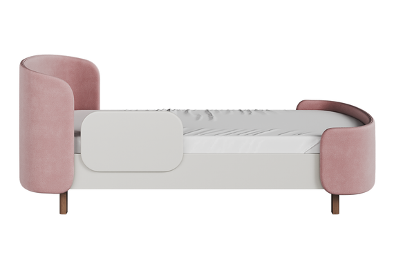 Кровать подростковая KIDI Soft размер L антивандальная ткань (розовый)