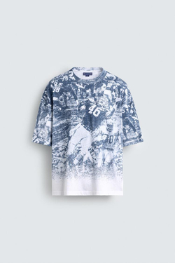 ZARA Х CHAMPION ® ФУТБОЛКА С ПРИНТОМ В СТИЛЕ АМЕРИКАНСКОГО ФУТБОЛА, РАЗНОЦВЕТНЫЙ