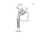 Фитинг DN 38 ORFS (Г) 2 (45)