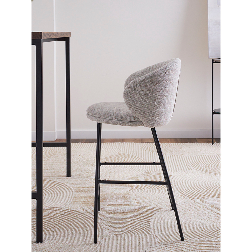 Стул полубарный comfy, рогожка, топленое молоко