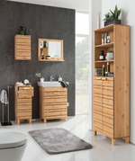 Шкаф в ванную навесной, 30х22х50, Джосси, массив дерева, Dipriz