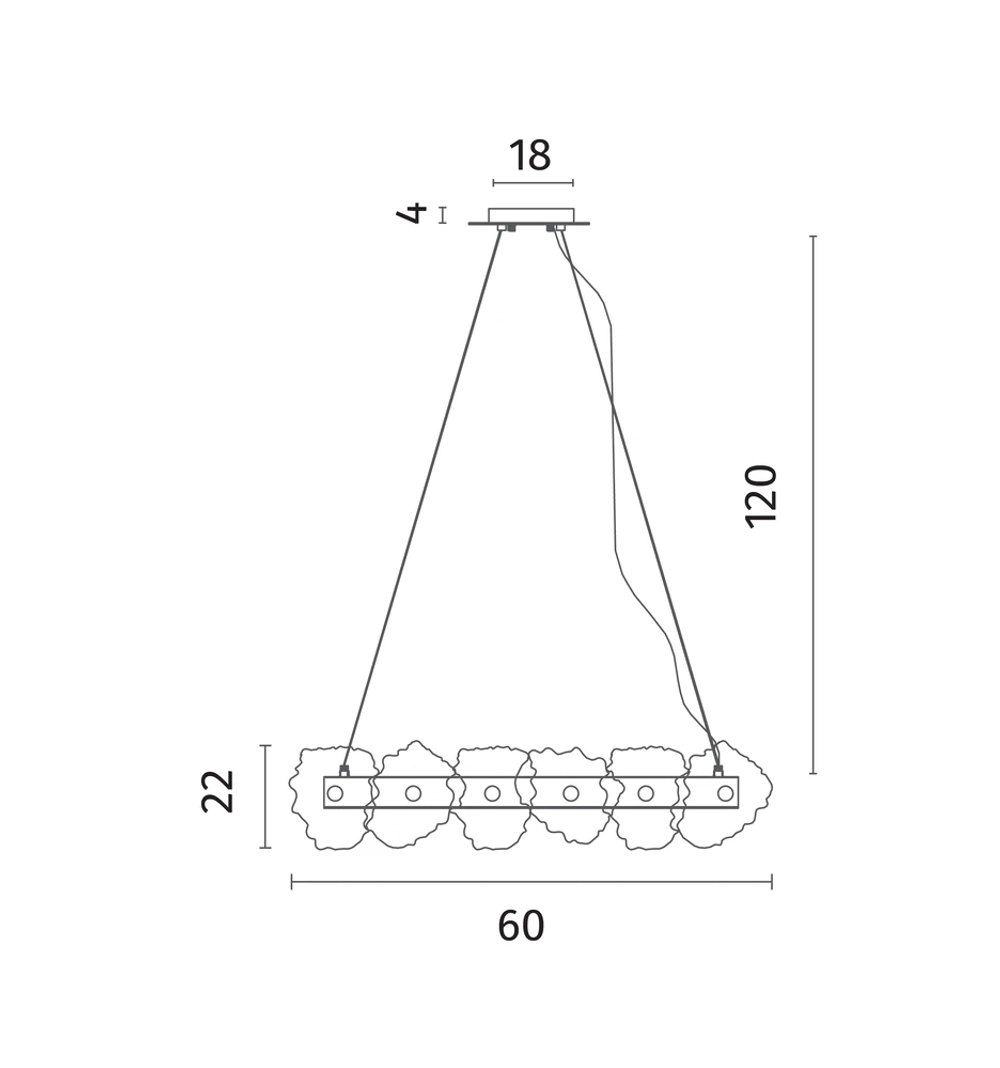 Подвесная люстра Divinare ELEANOR 1713/17 SP-100