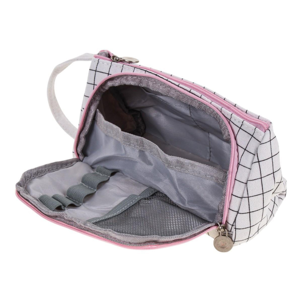 Пенал-косметичка с органайзером подростковый розовый