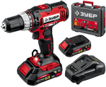 Дрель-шуруповерт акк ЗУБР ДШЛ-185-22 18В, 2 АКБ (2Ач) в кейсе