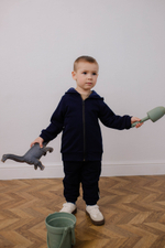 Костюм из футера петля (темно-синий)