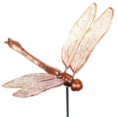 Фигура на спице «Волшебная стрекоза» 60 см, Бронза