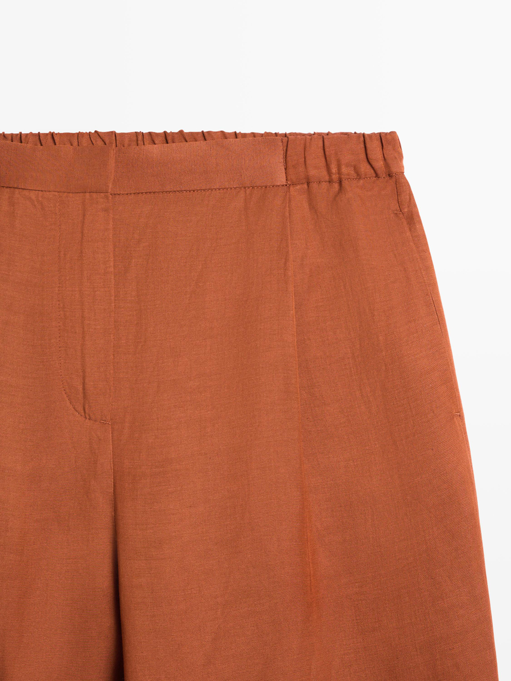 Massimo Dutti Свободные брюки с завязками, оранжевый