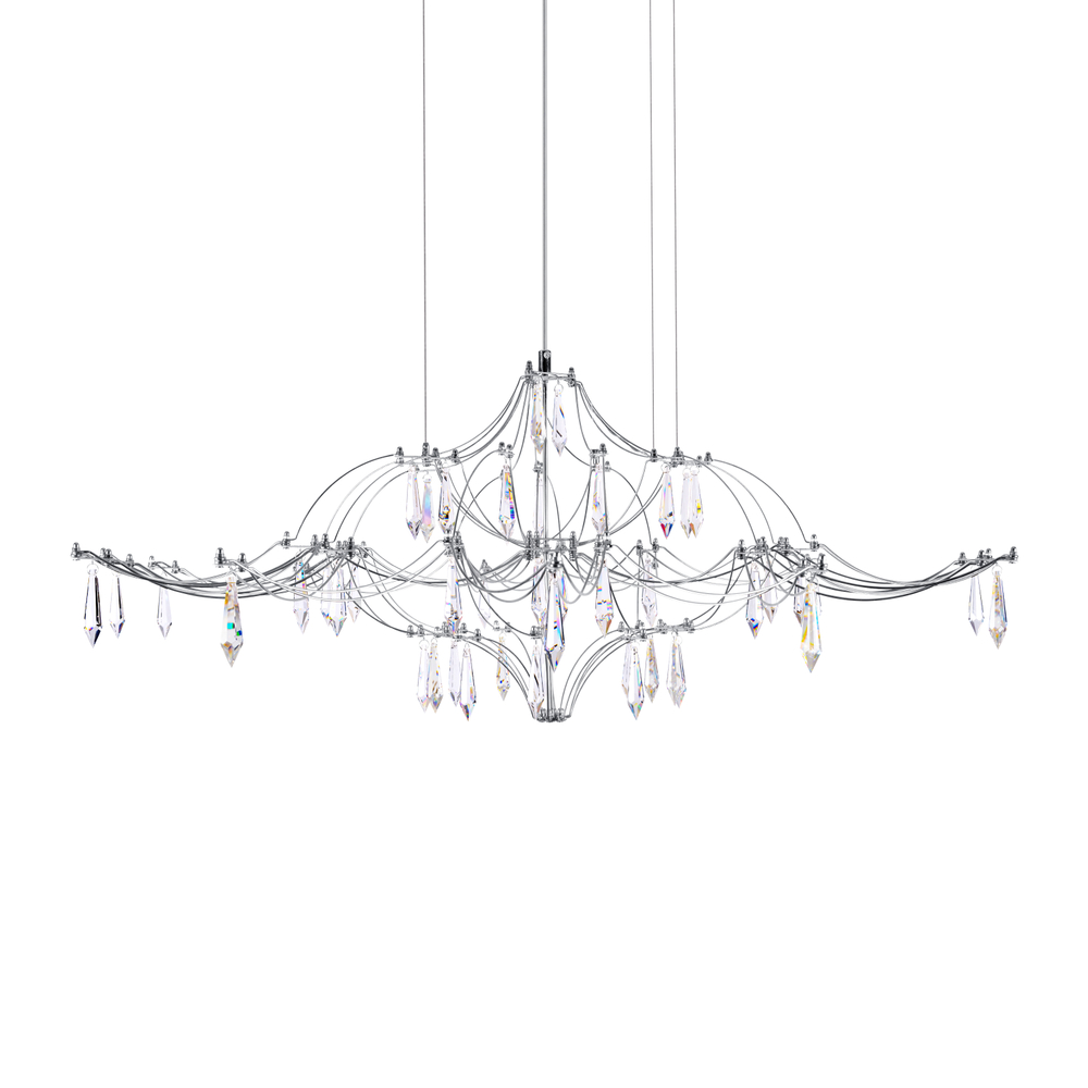 Подвесная светодиодная люстра Loft It Mira 10587/1000 Silver Asfour