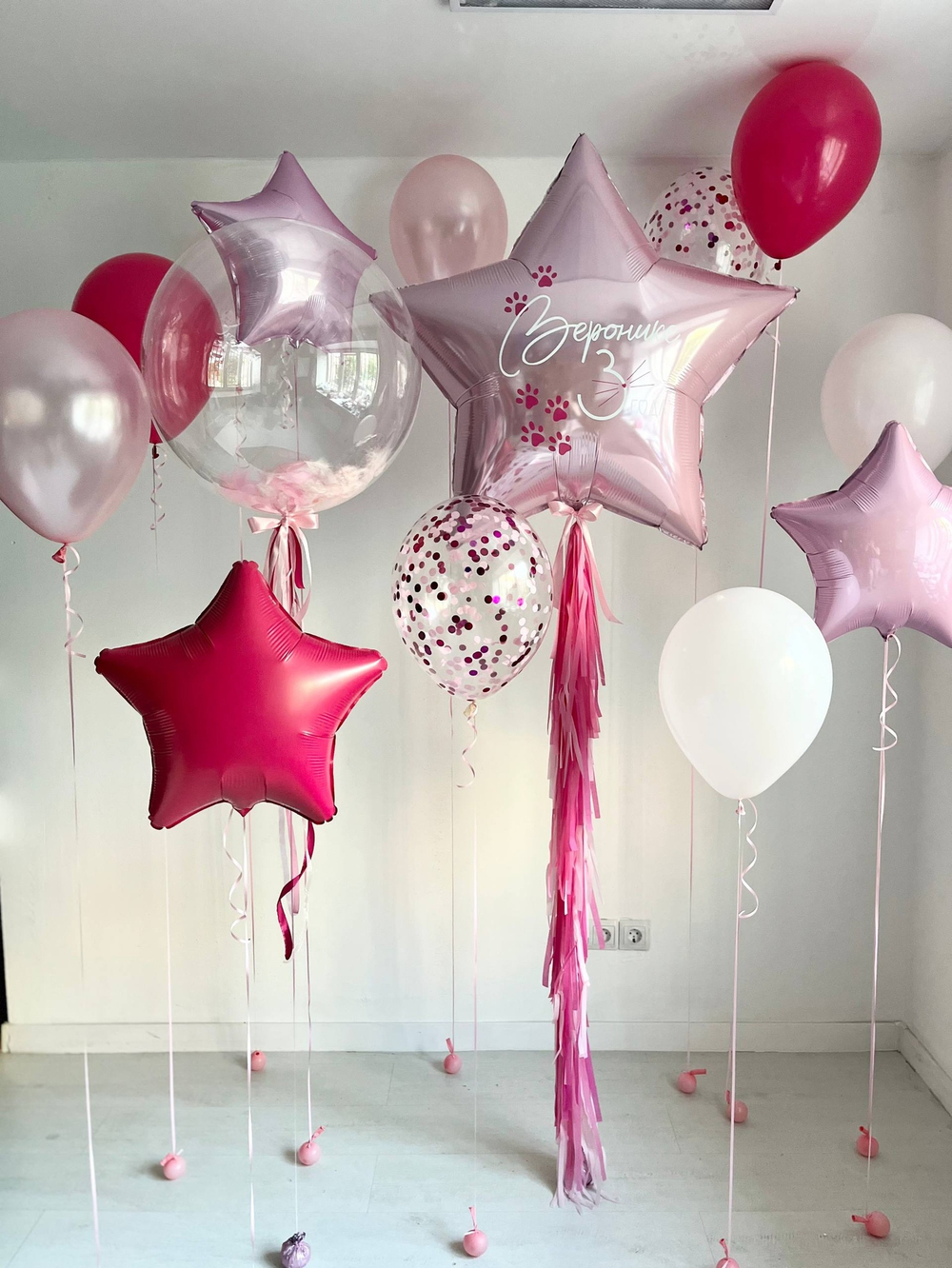 Воздушные шары для девочки лапки №3417