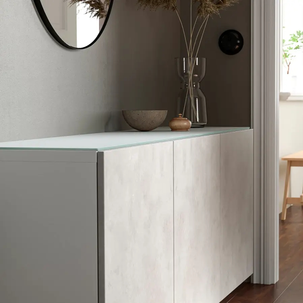 Стеклянная накладка на столешницу - IKEA BESTÅ/BESTA/БЕСТО ИКЕА, 180х40 см