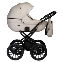 Детская коляска Indigo Mio Eco Plus 14 3 в 1 с автокреслом Avionaut Cosmo 02 св.бежевая кожа