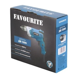 Дрель электрическая от сети, 1200 Вт, регулировка оборотов 0-3000 об/мин, БЗП 0.8-10 мм, 10/13 мм