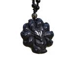 Подвеска обсидиан Девятихвостая лиса О-22