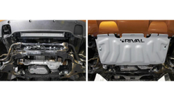 Защита радиатора Rival для Mercedes-Benz X-klasse (V - 2.3TD; 3.0D) 4WD 2017-н.в./Nissan Navara D40 (V - 2.5D) 2004-2010/Nissan Navara D40 рестайлинг (V - 2.5D; 3.0D) 2010-2015/Nissan Pathfinder R51 (V - 2.5D; 4.0) 2004-2010/Nissan Pathfinder R51 рестайлинг (V - 2.5D; 3.0D; 4.0) 2010-2014, штампованная, алюминий 4 мм, с крепежом, 333.4164.2