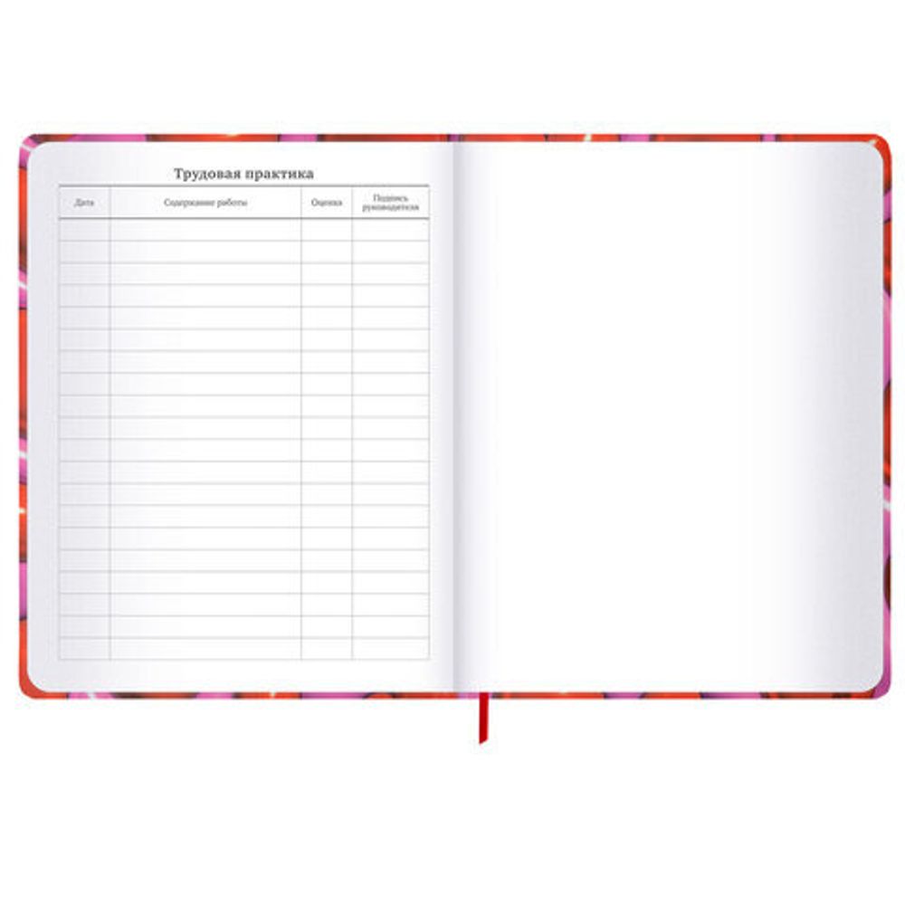 Дневник 1-11 класс 48 л., твердый, BRAUBERG, матовая ламинация, резинка, закладка-ляссе, с подсказом, "Сердечки", 107241