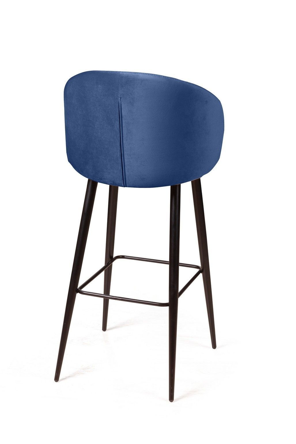 Стул полубарный Mont Blanc, бархат синий 29 / черный конус