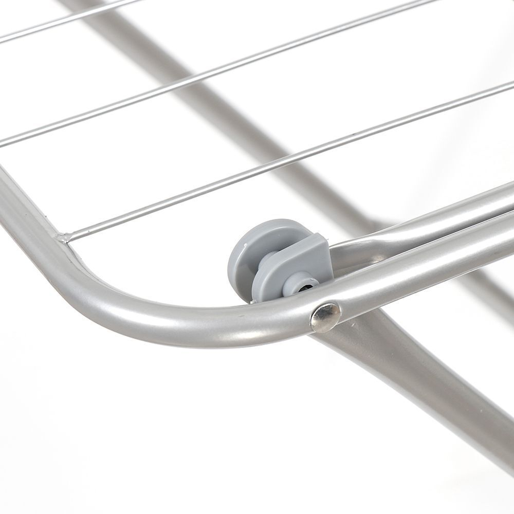 Сушилка для белья напольная, 16 м, 180х50х105 см, складная, 15 кг, с пластиковыми частями, серая, Aqwin, VPF35G