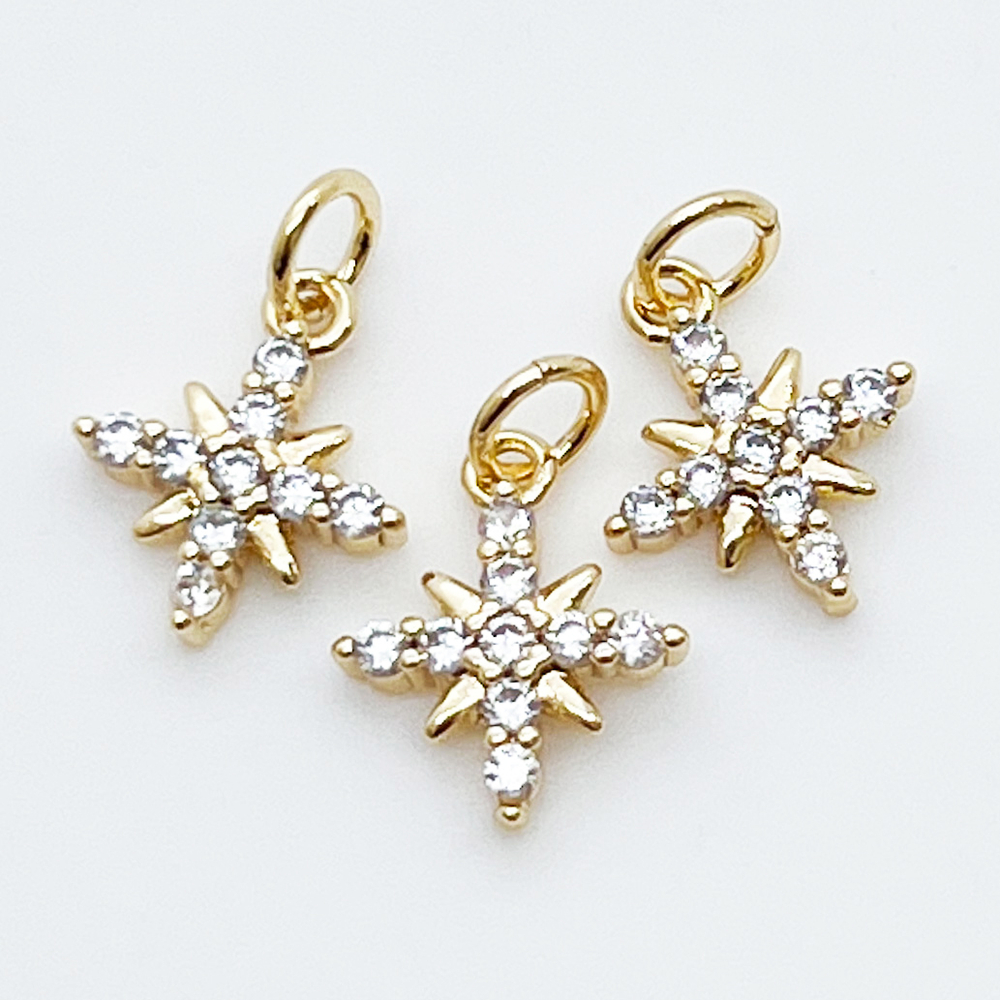 Подвеска Звезда, цвет золото, размер 12*10 мм, цена за 1 шт