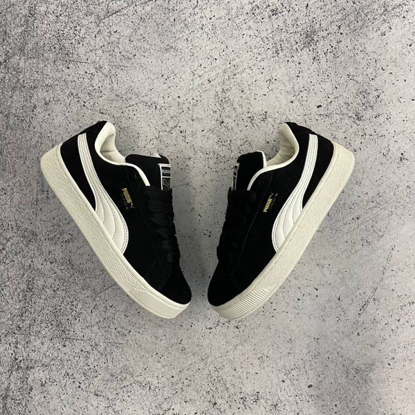 Кроссовки Puma Suede black/white/gold