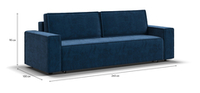 Диван Норд Велюр Monolit синий