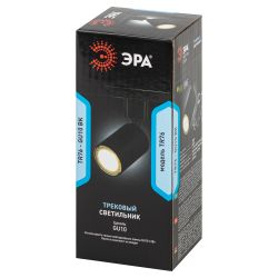 Трековый светильник однофазный ЭРА TR76-GU10 BK под лампу GU10 Черный