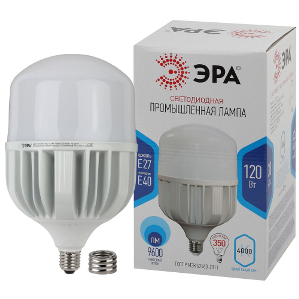 Лампа светодиодная ЭРА STD LED POWER T160-120W-4000-E27/E40 Е27 / Е40 120 Вт колокол нейтральный белый свет | Лампы cветодиодные POWER