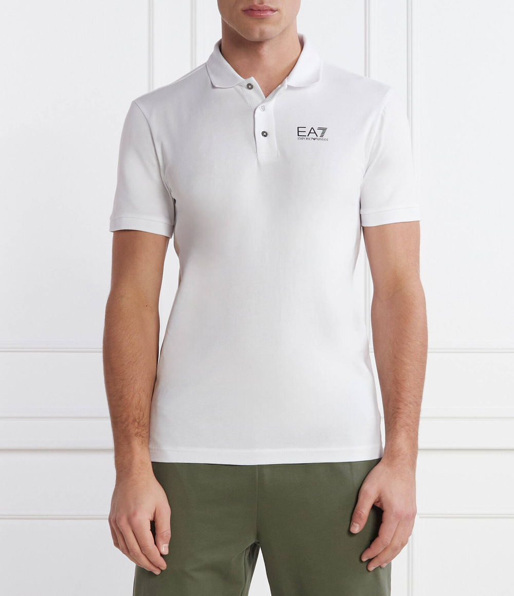 Поло EA7 - белый(3DPF16 PJ03Z)