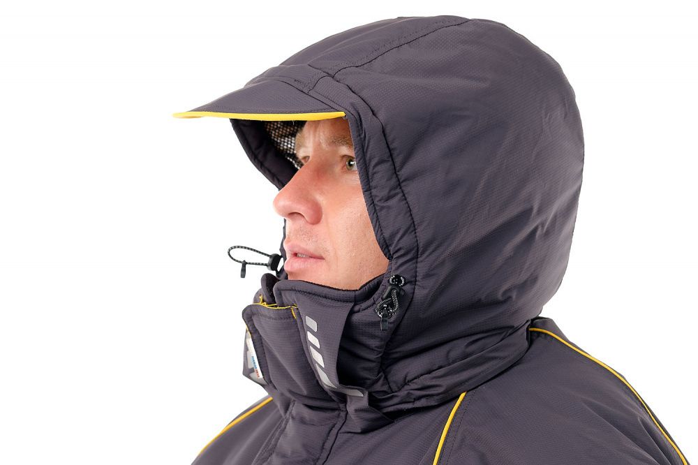 Зимний костюм для рыбалки Камчатка 2020 -45 (таслан, серо-желтый) GRAYLING