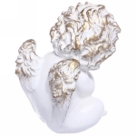 Статуэтка из гипса «Задумчивый Ангел» 16см позолота