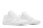 Кроссовки Jordan Air Jordan 1 Low Quilted "Triple White" (Женская размерная сетка)