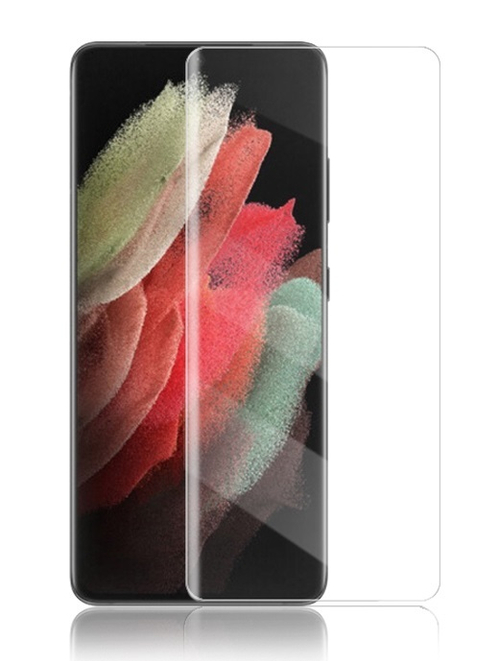 Закаленное стекло для смартфона Samsung Galaxy S22 Ultra, 3D Full Glue UV с лампой УФ