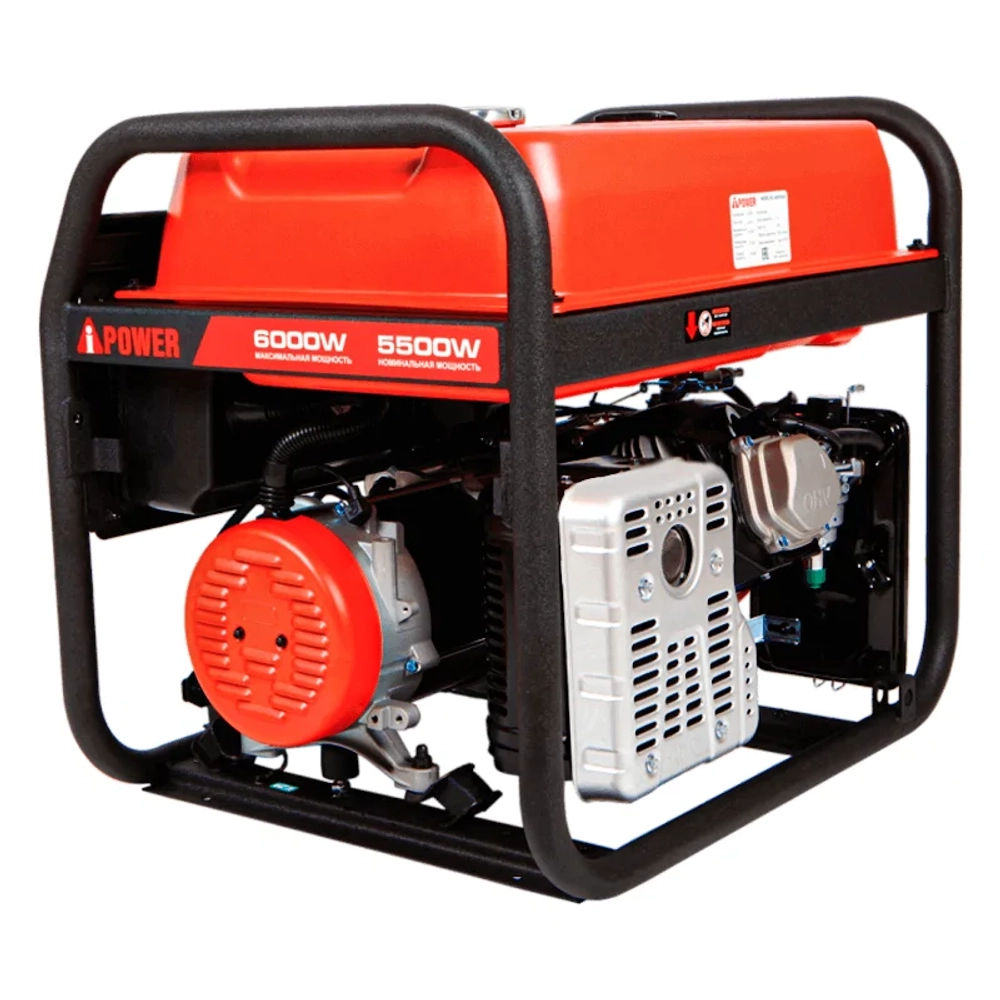 A-iPower A6000EAX бензиновый генератор в кожухе 1200 RAL 8019 с блоком АВР 400В/25А (8 pin) New УТ-11182383/29109