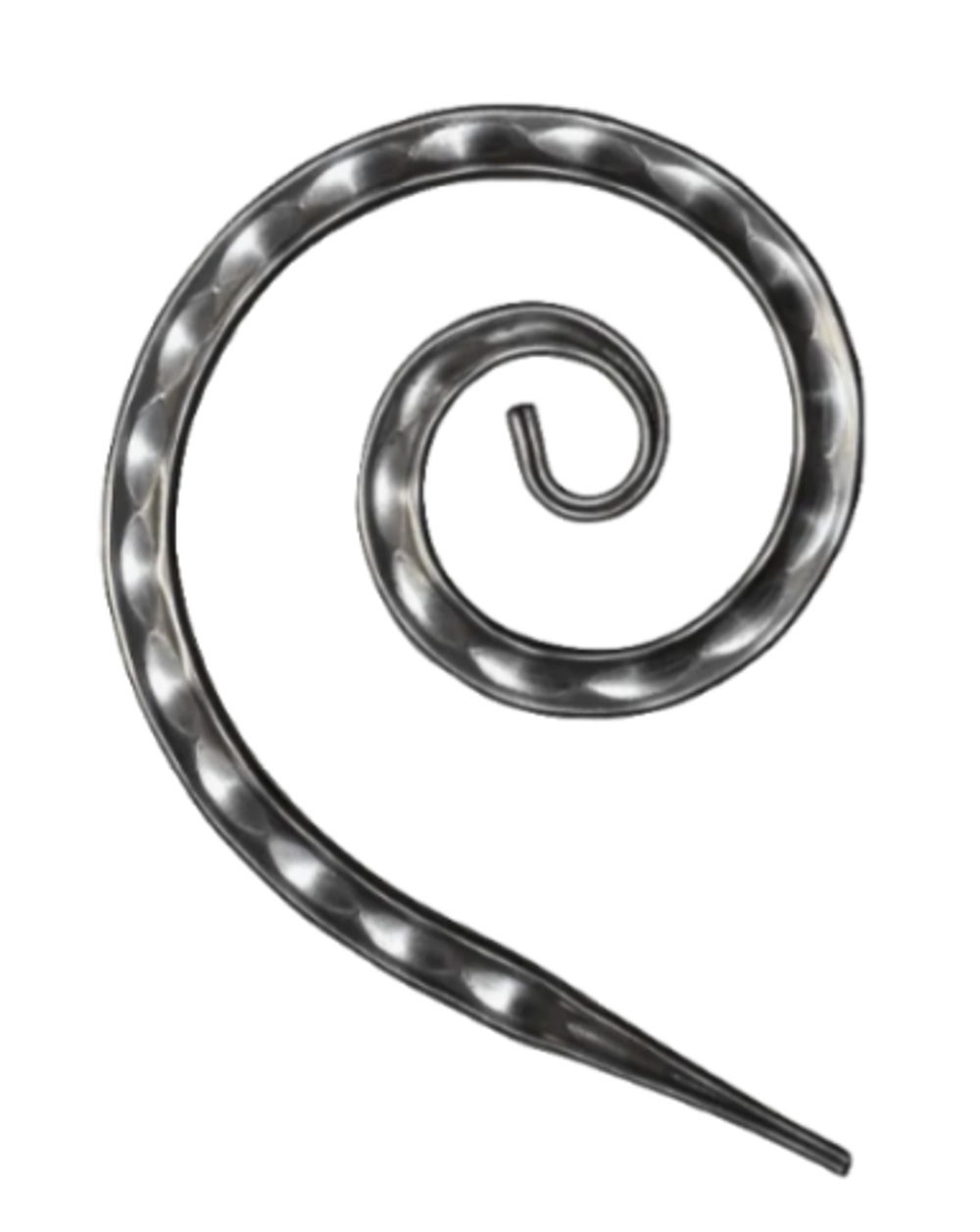 кованый элемент запятая с декором 380х300