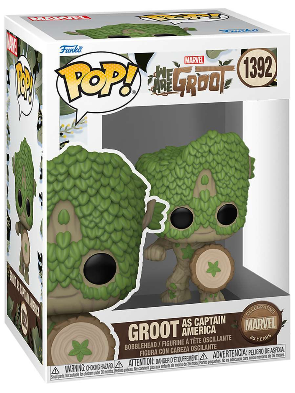 Фигурка Funko POP! Bobble Marvel We Are Groot Groot as Captain America (1392) 79515