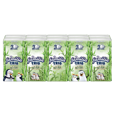 Бум.платочки FAMILIA TRIO 3-х сл. 10шт.