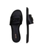 Шлепанцы кожаные saylor Michael Kors - черный(40H3SYFA1L)