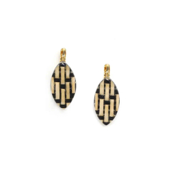 Серьги Nature Bijoux, Madam Bogolan, с растительным волокном в смоле, NB24.1-12CP78764 (бежевый)