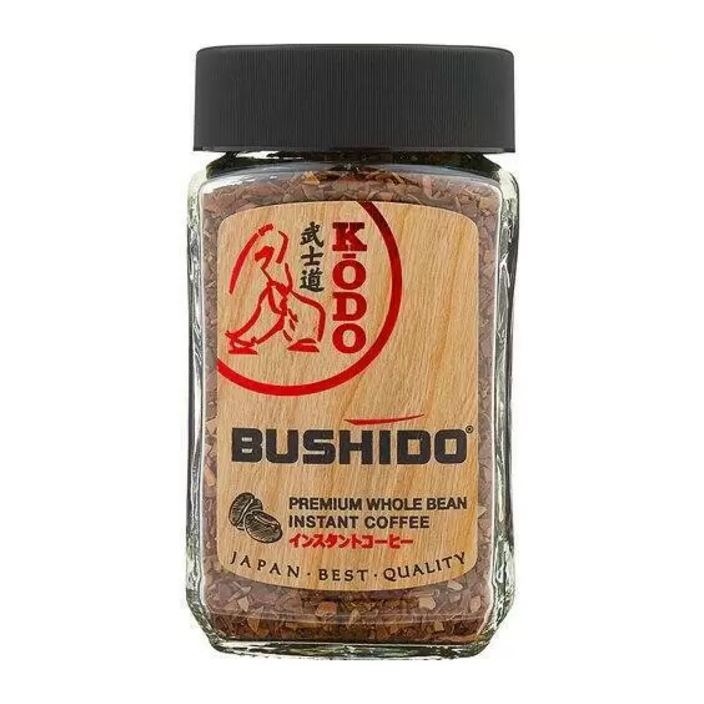 Кофе молотый в растворимом Bushido Kodo, 100 г, стеклянная банка
