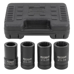 Головки ударные глубокие, набор 4пр., 1''(12гр.) FORCEKRAFT FK-8041-9MPB