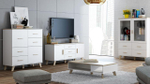 Комод Мелания 24 Белый 101/ Клен 375 110*45*119 см, Белый 101/Клен 375   Фиеста