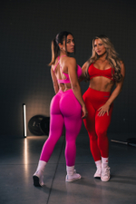 Леггинсы High Waisted Push-Up Leggings TOTALLY SEAMLESS 303 Розовые