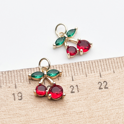 Подвеска Вишня, цвет золото, размер 13*11 мм, цена за 1 шт