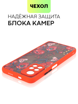 Чехол BROSCORP для Poco M4 Pro 5G оптом (арт. XM-PM4P-ST-TPU-RED-PRINT)