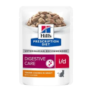 Пауч для кошек Hill`s Prescription Diet i/d, лечение заболеваний ЖКТ, с курицей