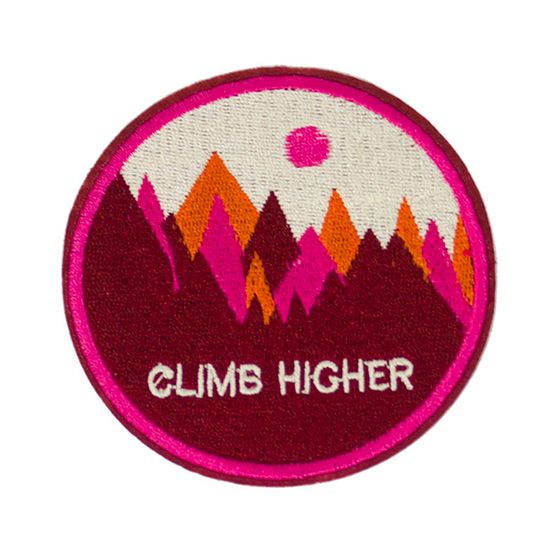 Нашивка термоаппликация на одежду и на рюкзак. Climb higher, Путешествия, Горы