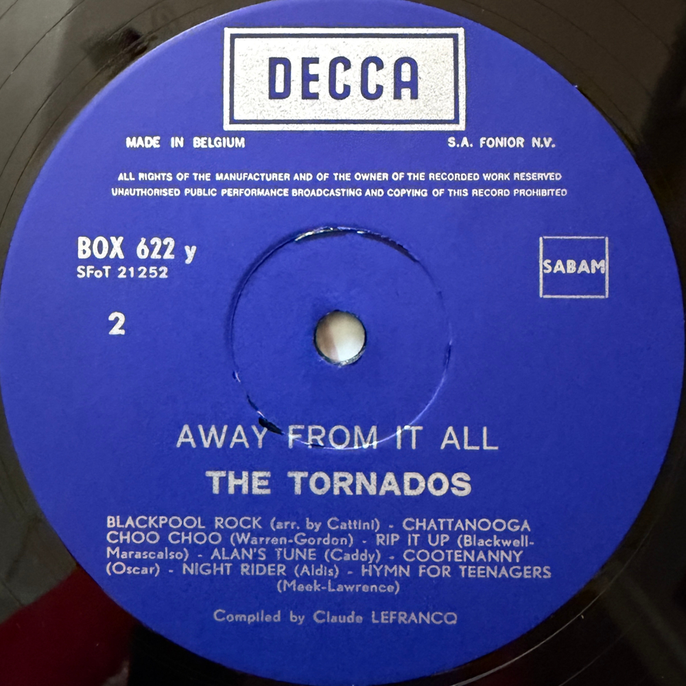 The Tornados ‎– Away From It All 2LP (Бельгия) Т
