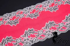 03-185 Кружево эластичное 19 см, малиново-красный